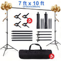 Adjustable Backdrop Stand 10x7ft (3x2.1m) with 4 Backdrop Clips & Trolley Carry Bag – Portable Easy Setup Background Support System for Weddings, Parties, Conferences & Photo Studios Canada