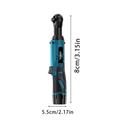 Cordless Electric Ratchet Wrench Kit with Lithium Battery – Right Angle Power Wrench, Nut Removal Tool for Car Repair & Home Use – AVN Rechargeable Electric Wrench with Accessories