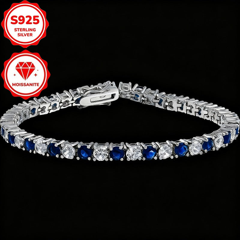 1 luxurious Moissanite bracelet, handmade in Bohemian style, is the perfect anniversary gift for your wife, suitable for various occasions such as banquets.