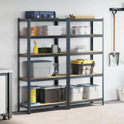 Heavy Duty 5-Tier Metal Storage Shelving Unit 2200 lbs Capacity Adjustable Garage Shelves Freestanding Industrial Rack for Warehouse Basement Pantry