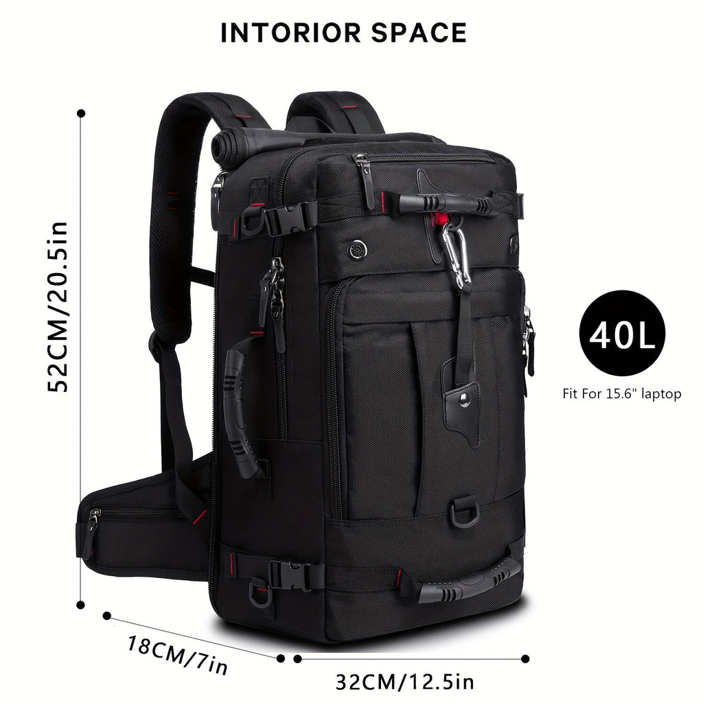 Large Travel Backpack for Men Women, 4-Way Convertible Backpack, Shoulder, Crossbody, Handbag with Independent Shoe Compartment, Fits 15.6" & 17.3" Laptops, Outdoor Hiking Camping Casual Daypack, School & Daily Commute Bag