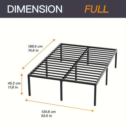 18 Inch Heavy Duty Metal Platform Bed Frame Maximum Underbed Storage Noise-Free No Box Spring Required Easy Assembly Twin Full Queen King Size for Bedroom Guest Room Apartment Dorm Canada
