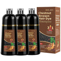 Hair Dye Shampoo for Grey Hair 3-Pack - Herbal Natural 3-in-1 Instant & Long-Lasting Gray Hair Coverage Shampoo for Men & Women, Plant Squalene Formula for All Hair Types
