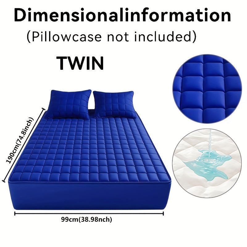 Quilted Cooling Mattress Protector with 9-15" Deep Pocket – Waterproof, Machine Washable, Breathable Fitted Bed Cover for All Mattress Sizes – Home Bedding Essentials