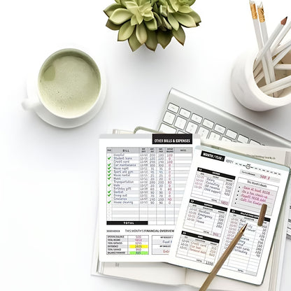48-Month Bill Payment Planner & Financial Organizer – Monthly Household Budget Tracker, 4-Year Expense Log Book, Paper Notebook for Home Finance Management