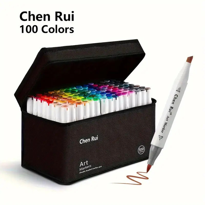 Marker Pens Art Supplies Set 48 to 168 Colors - Dual Tip Soft Brush & Fine Liner for Sketch, Illustration, Painting & Coloring, School Graduation Gift for Students & Artists