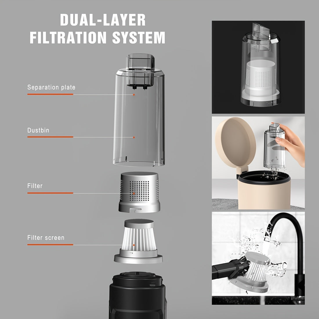 Powerful Wireless Car Vacuum Cleaner for Gaps & Dust – Cordless Automotive Vacuum for Cars, RVs, Kitchen & Floor Cleaning