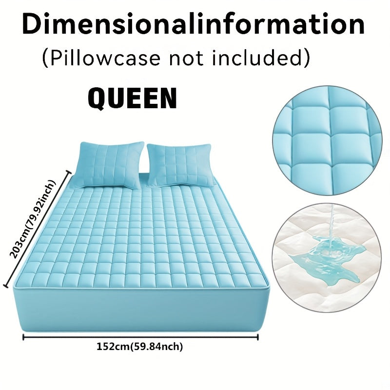 Quilted Cooling Mattress Protector with 9-15" Deep Pocket – Waterproof, Machine Washable, Breathable Fitted Bed Cover for All Mattress Sizes – Home Bedding Essentials