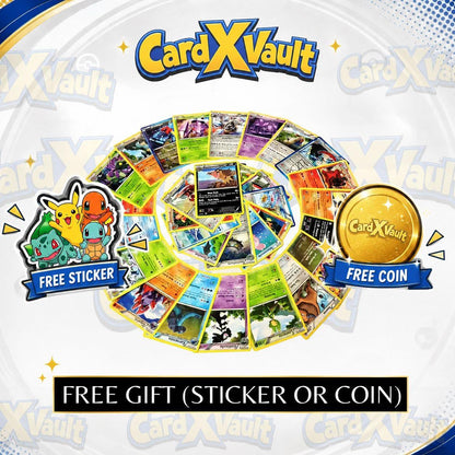 Pokémon TCG 50 Cards Bundle with 6+ Guaranteed Holos & Rares – English Cards from Past & Current Sets, Free Bonus Gift Included, Great for Collectors & Kids