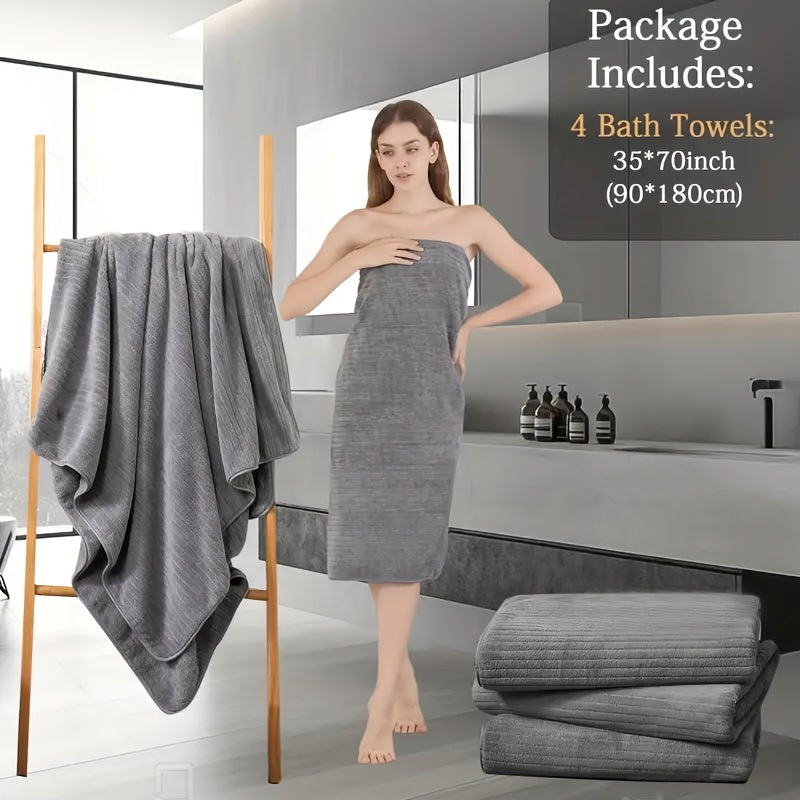 Extra Large Bath Towel Set 35x70in – Super Absorbent Quick-Dry Soft Towels for Gym, Hotel & Home | Vibrant Colours, Contemporary Style | 2-Pack & 4-Pack Options | Perfect Gift | ShopVora CA
