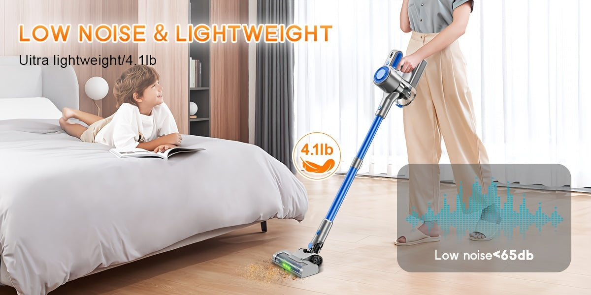 Low Noise Cordless Vacuum Cleaner 70Kpa – Lightweight Portable Handheld Stick Vacuum, Hard Floor Carpet Pet Hair, Corded & Cordless, Powerful Suction Home Vacuum | ShopVora CA