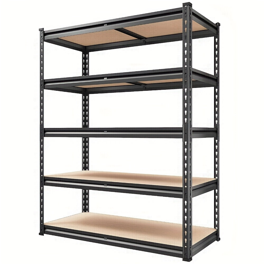 Heavy Duty Garage Shelving Unit 2000LBS – REIBII 5-Tier Adjustable Metal Storage Shelves 72"H x 35.5"W, Utility Shelf for Garage, Basement & Pantry