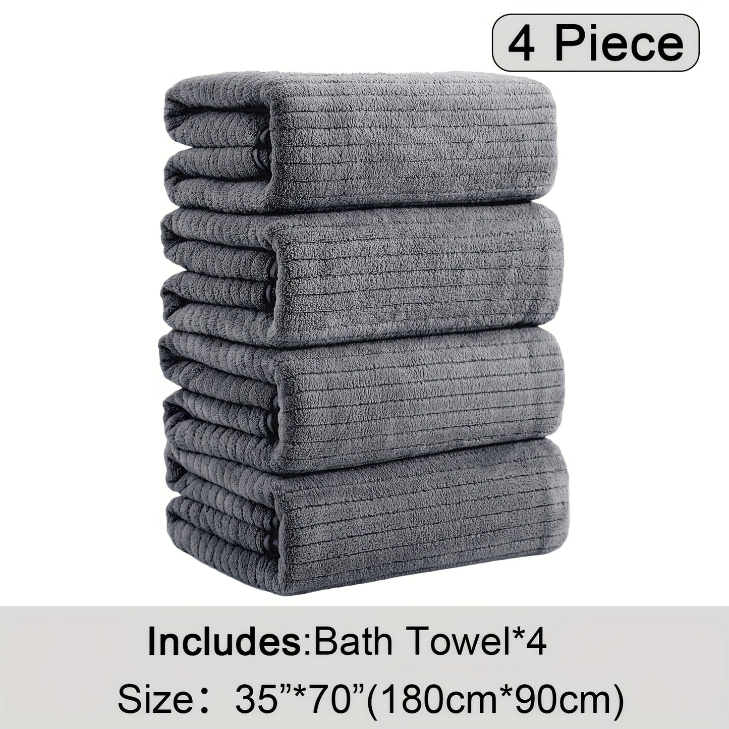 Extra Large Bath Towel Set 35x70in – Super Absorbent Quick-Dry Soft Towels for Gym, Hotel & Home | Vibrant Colours, Contemporary Style | 2-Pack & 4-Pack Options | Perfect Gift | ShopVora CA