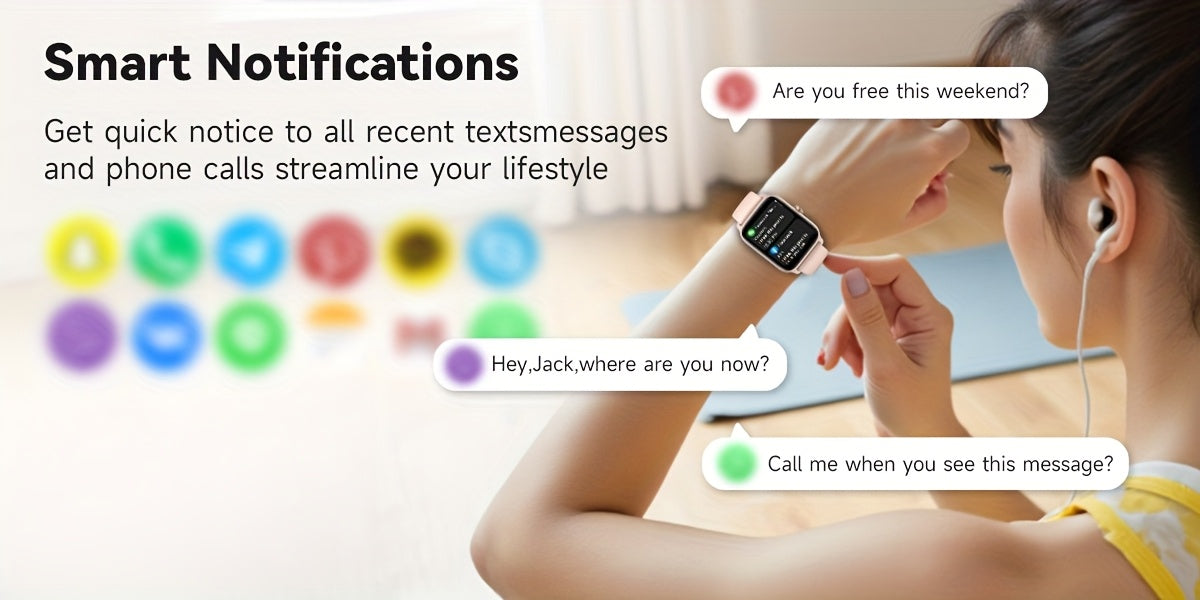 Mother'S Day Gift, FAWEIO Smartwatch For Women Men (Answer/Make Calls), 1.8" Full Touch HD Screen Smart Watch, Built-in Alexa, 100+ Sports Modes, WaterProof, Fitness Activity Tracker Pedometer, For IPhone & Android