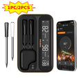 1pc/2pcs 328Ft/100M Wifi Wireless Meat Thermometer, BBQ Thermometer with 2 Sizes Food Grade Stainless Steel Probes, 28 Meat Menus, WIFI Unlimited Range, Temperature Alarms, Timer, Readable HD LCD Display, for BBQ Cooking, Christmas Gifts