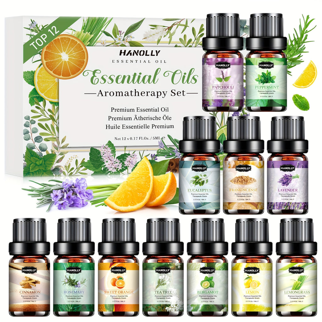 Essential Oils Set, 12pcs/26/32/48pcs Premium Essential Oil Kit for Massage - Best Father's Day Gift, Mother's Day Gift, Valentsday Day Gift, Holiday Gift for Girl, Women, Friends, Lover - Local Warehouse