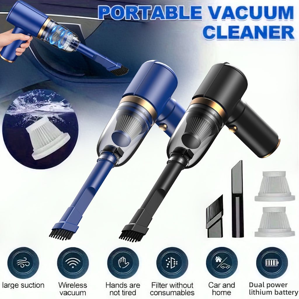 Upgraded Portable Cordless Handheld Vacuum Cleaner, Powerful Cyclone Suction, Wireless Charging, Suitable for Car, Office, And Home Heavy-Duty Cleaning