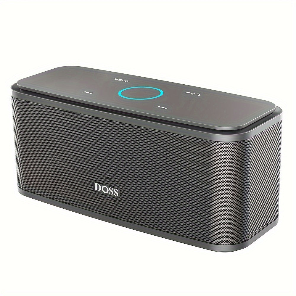 DOSS Bluetooth Speaker 12W Portable Wireless Speaker Bluetooth 5.0 Touch Control HD Sound Deep Bass 20H Playtime Built-in Mic for Home Outdoor Travel