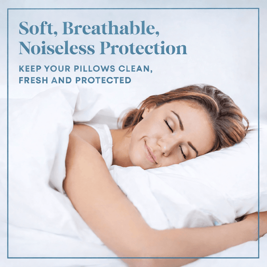 4-Pack Waterproof Zippered Pillow Protectors – Luxury Hotel-Quality Pillow Covers with Zipper – Soft, Quiet & Breathable Brushed Microfiber – Machine Washable Pillow Protectors, Queen, Standard & King Size, All-Season Use