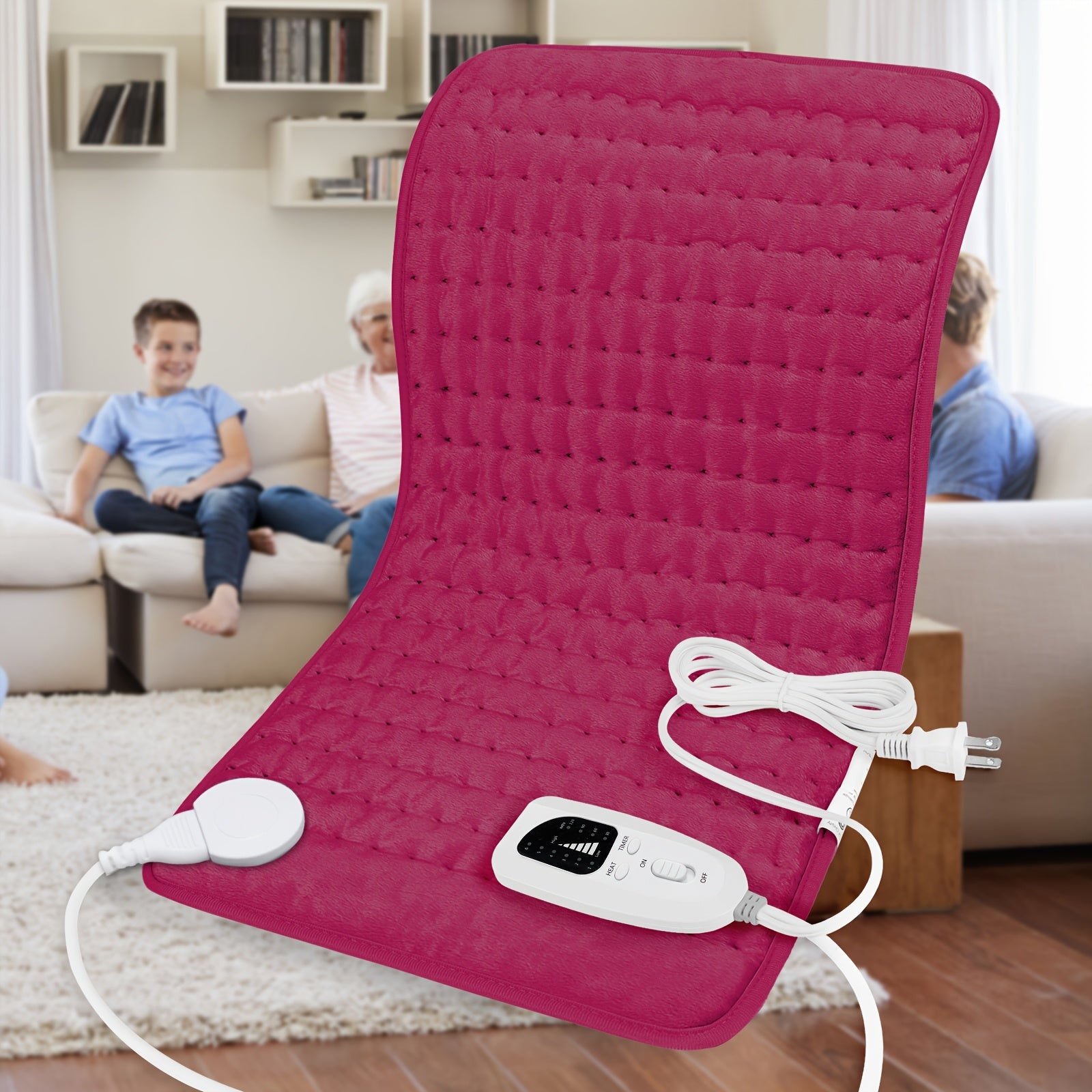 Heating Pad for Back 24"x12" – 6 Heat Settings, Auto Shut-Off, Machine Washable, Fast Heating Electric Pad for Neck, Shoulder, Abdomen & Legs, Dry & Moist Heat Therapy | ShopVora CA