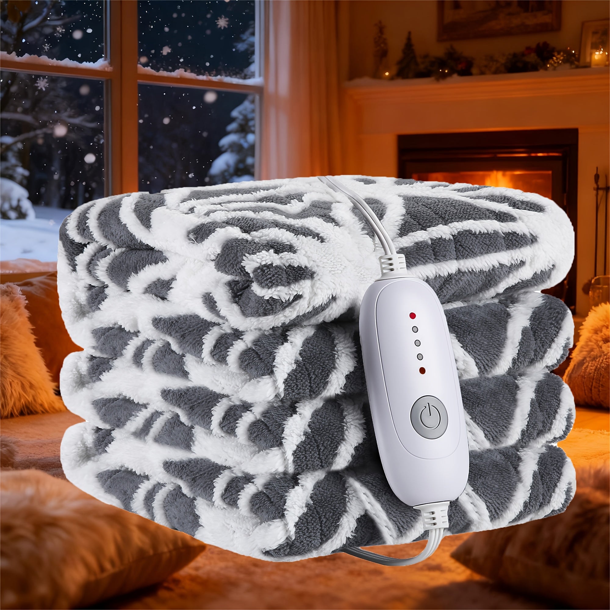 Heated Electric Blanket Flannel Full Size – Fast Heating Soft Cozy Throw for Bed Couch Chair, Multiple Sizes & Colours, Home Office Bedroom Warmth – ShopVora CA