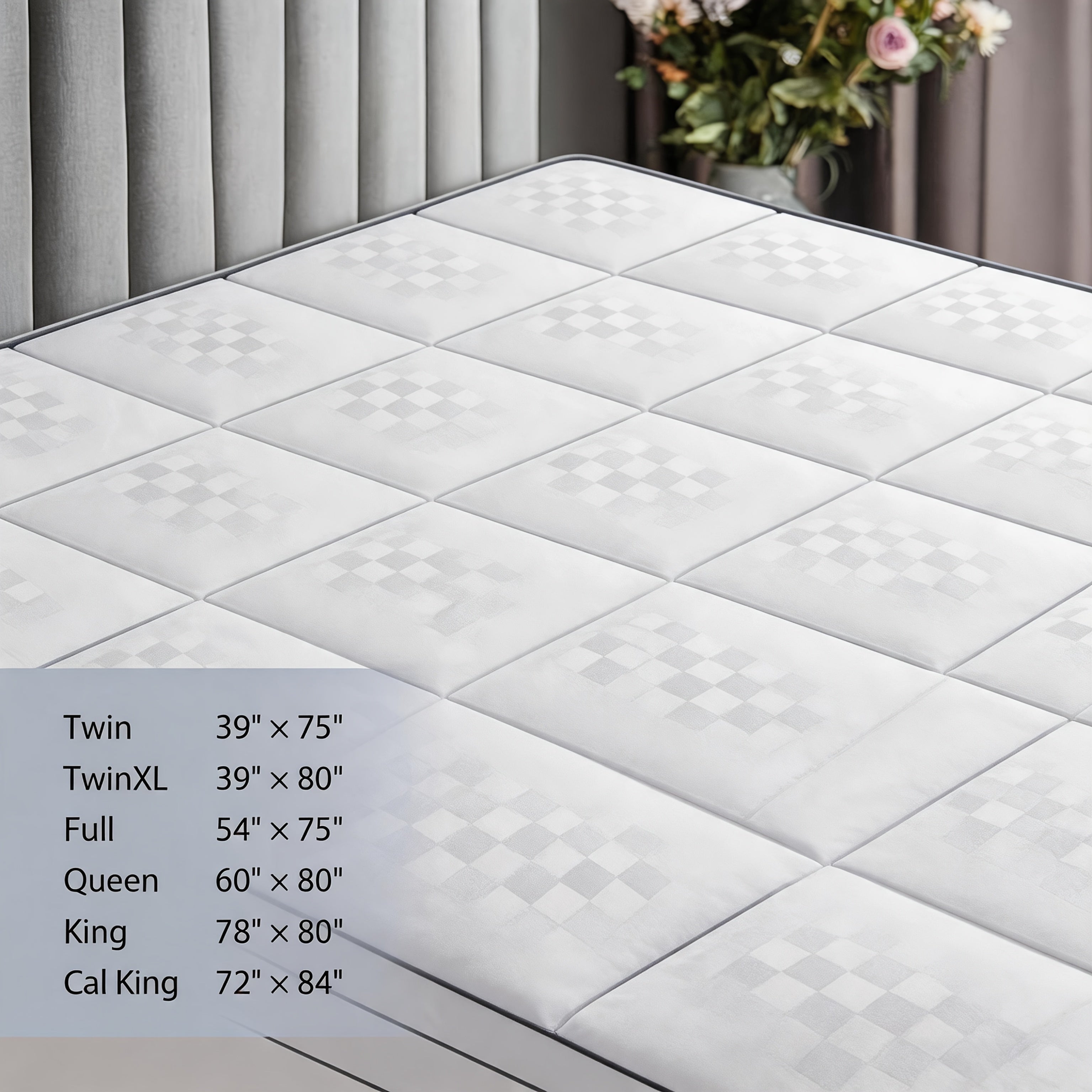 Cooling Quilted Mattress Topper with Deep Pocket – Soft Breathable Fitted Mattress Pad for Twin, Full, Queen, King & California King, 8–21 Inch Deep Pocket