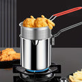 Stainless Steel Deep Fryer with Filter Rack - Compact And Easy to Use - Perfect for Crispy French Fries, Fried Potatoes, Fish And Chicken - Essential Kitchen Tools for Home Cooking