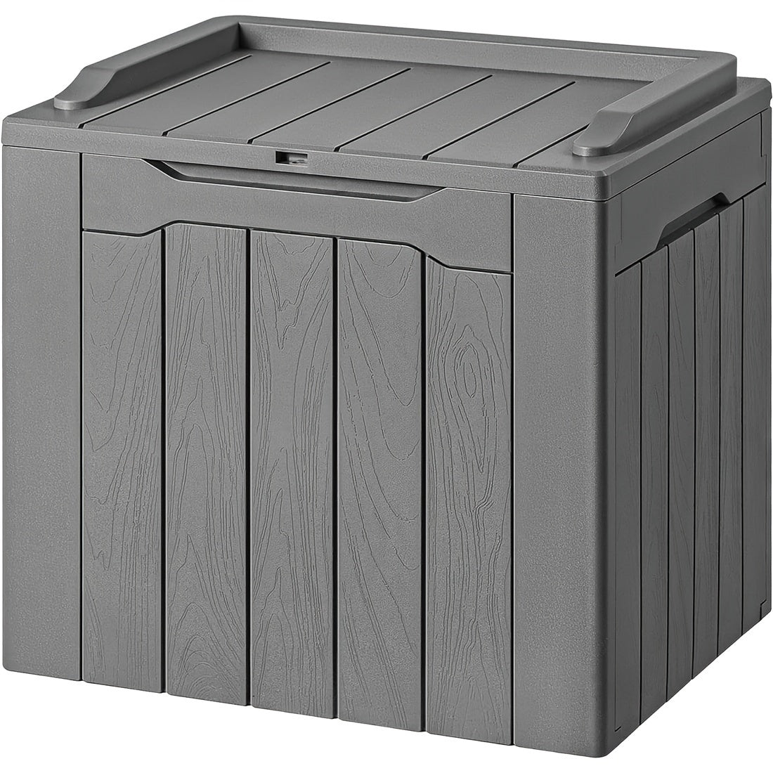 30 Gallon Lockable Outdoor Storage Box – Weatherproof Resin Deck Container, Flip-Top Lid, for Patio Garden Package Delivery Outdoor Organization (Black/Brown/Grey)