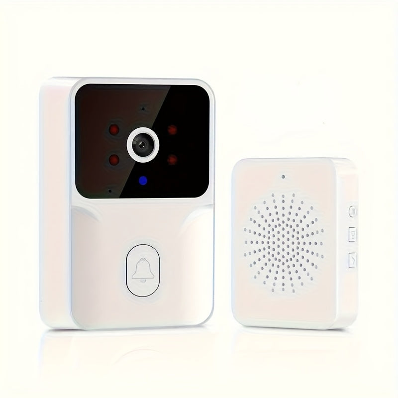 Smart HD Video Camera Wireless Doorbell - Night Vision, Voice Change, 2-Way Calls, Photo, Recording - Wifi Rechargeable Security Doorbell with Built-In Battery