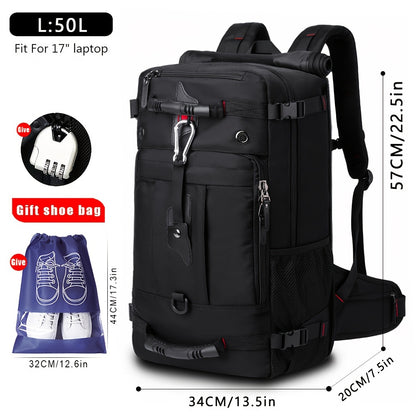 4-Way Convertible Travel Backpack with Independent Shoe Compartment – Fits 15.6" & 17.3" Laptops, Shoulder Crossbody Handbag for Men & Women | Hiking Camping Commute | ShopVora CA
