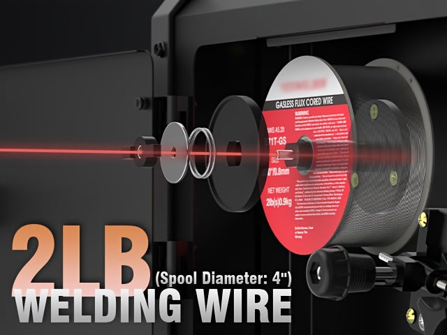 YESWELDER 135Amp Flux Core MIG/Stick Welder, 110V, Lift TIG Compatible, with IGBT Inverter, Large LED Display