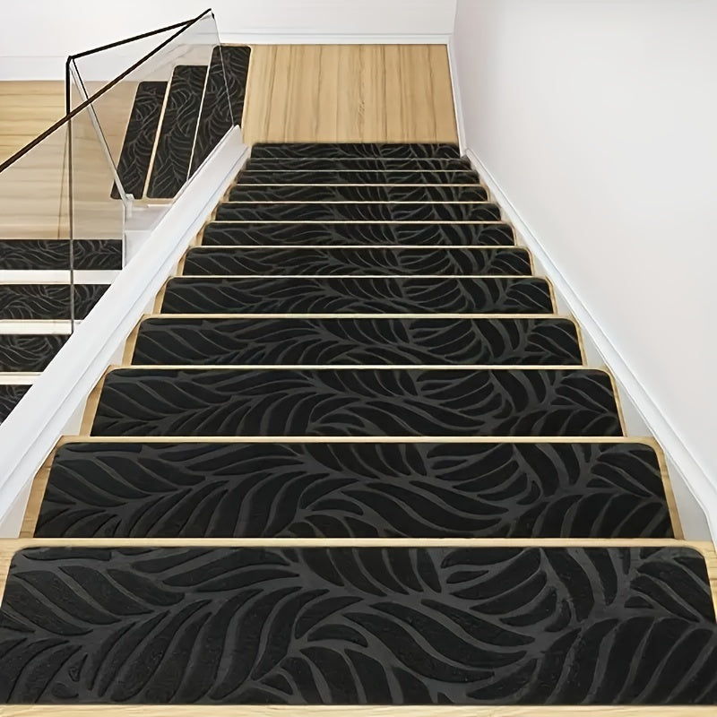 Non-Slip Stair Treads 15-Pack 8"x30" Grey – Peel & Stick Self-Adhesive Washable Polyester Pads for Wooden Steps, Indoor Stair Covers for Home Safety Kids Elderly & Pets, Canada