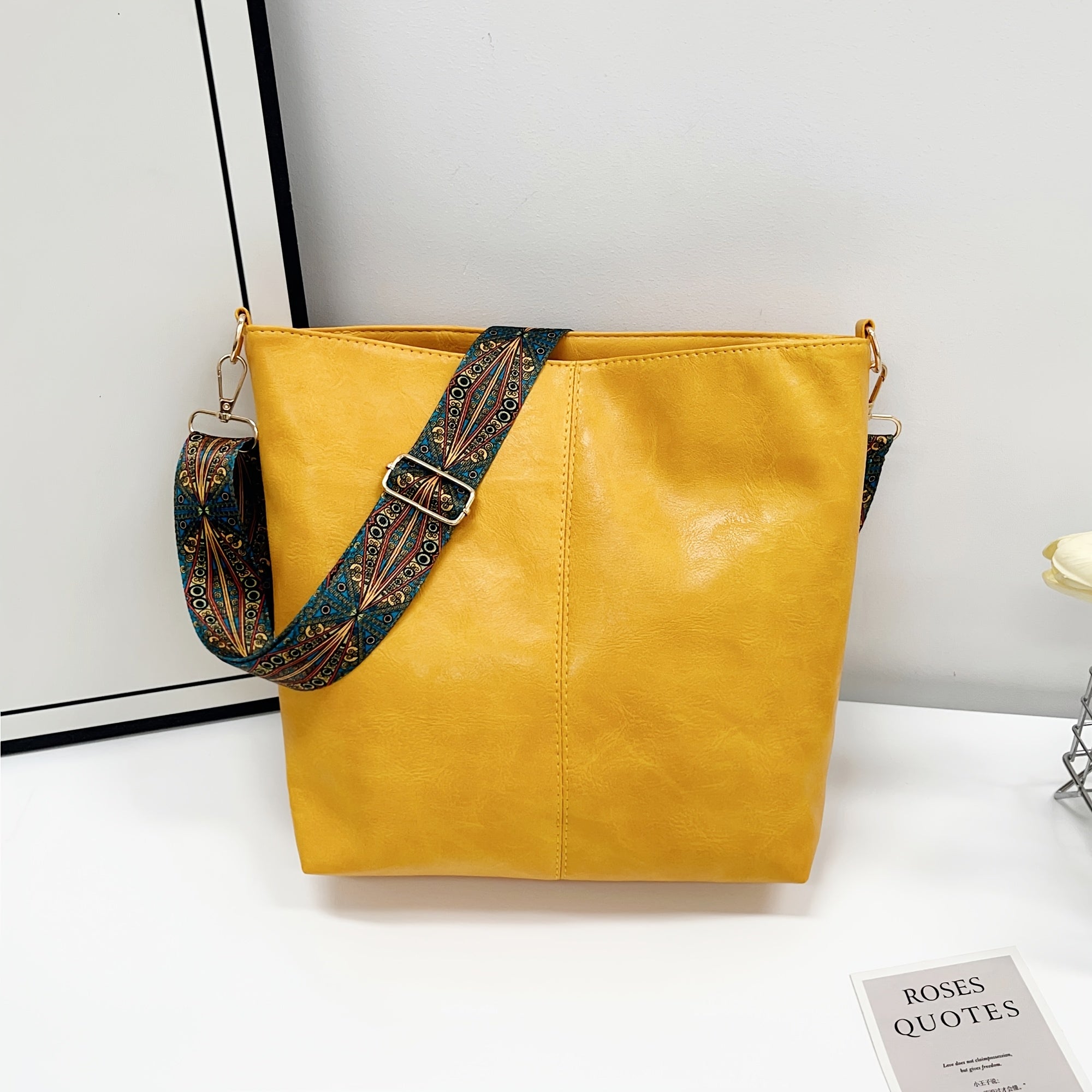 Bohemian Geometric Strap Hobo Bag – Large Capacity Ethnic Crossbody Shoulder Bag for Women | Retro Boho Style Everyday Purse | 9 Colours | Best Birthday, Christmas & Valentine's Day Gift