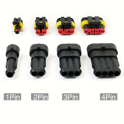 355pcs Automotive Electrical Connector Terminals Kit, 1/2/3/4 Pin Wire Plugs for Vehicle Repair & Wiring — Easy Install, Waterproof, Universal Car Electrical Connectors Canada