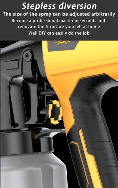 Cordless Paint Sprayer with Rechargeable Battery, High-Pressure Electric Spray Gun for Furniture, Cabinets, Fences, Walls & Doors, Variable Flow DIY Paint Sprayer for Home Renovation