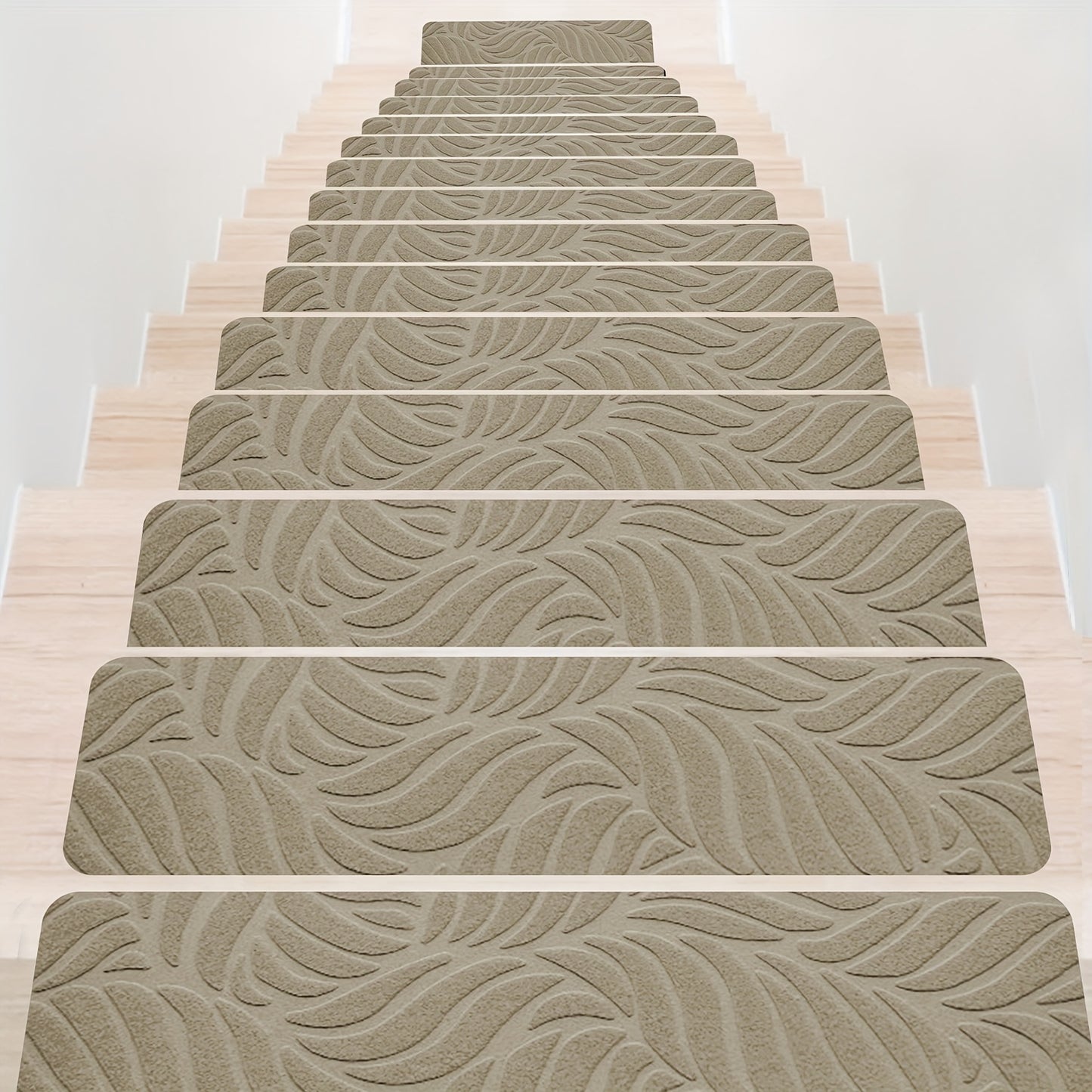 Non-Slip Stair Mats 30x8 Inch Set of 7 or 15 – Washable Indoor Stair Treads with Self-Adhesive Tape for Wooden Steps, Home & Office Safety Staircase Protection Cover
