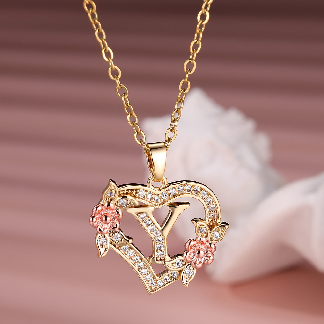 S925 Sterling Silver Heart Pendant Initial Letter Necklace for Women – Moissanite Sparkling, Personalized A-Z Name Jewelry, Birthday & Holiday Gift