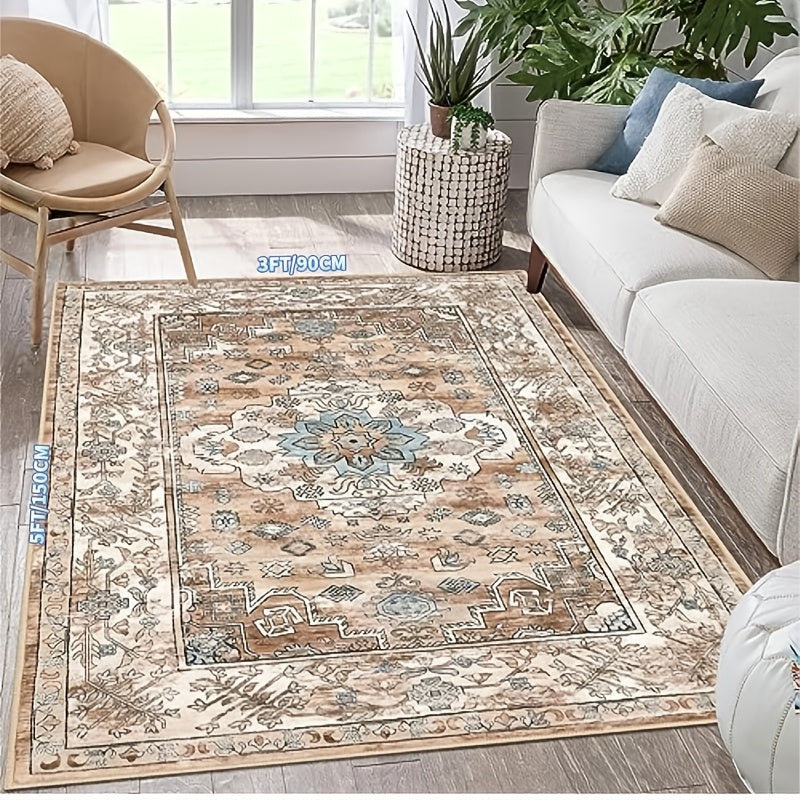 Washable Boho Runner Rug with Non-Slip Rubber Backing – Soft Farmhouse Hallway Carpet for Entryway, Kitchen, Laundry Room & Bathroom | Multiple Sizes | ShopVora CA