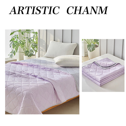 Cooling Blanket for Hot Sleepers – Lightweight Breathable Polyester Summer Quilt, Reversible Geometric Design, Night Sweats Relief, Bed Couch Travel, Machine Washable | Canada