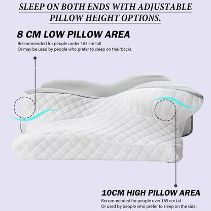 Memory Foam Cervical Neck Pillow Butterfly Shaped Orthopedic Slow Rebound, Ergonomic Neck Support for Back Side Stomach Sleepers – Neck & Shoulder Pain Relief Pillow