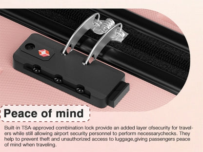 ABS+PC Hardside Luggage Set 3-Piece with TSA Lock & 4 Universal Wheels – Lightweight Suitcase 20" Carry-On, 24" & 28" Checked Sizes for Men & Women | ShopVora CA