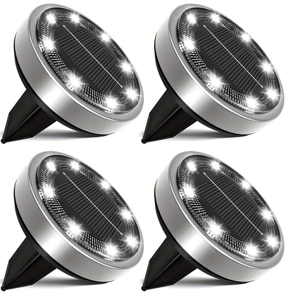 IP44 Solar In-Ground Lights 8 LED – Regular & Mini Versions, Auto On/Off, 4-20 Pack for Garden, Pathway, Driveway, Stairs, Deck & Swimming Pool | ShopVora CA