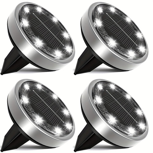 IP44 Solar In-Ground Lights 8 LED – Regular & Mini Versions, Auto On/Off, 4-20 Pack for Garden, Pathway, Driveway, Stairs, Deck & Swimming Pool | ShopVora CA