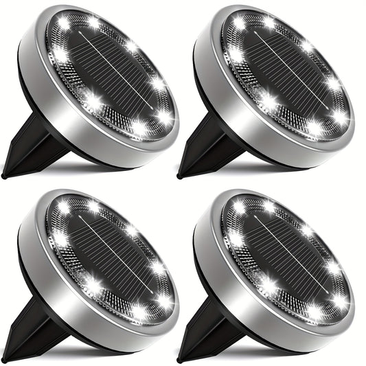 4/5/6/8/10/12/20pcs Super Bright Solar Ground Lights Outdoor(Regular/Mini Version) IP44Solar-powered In-Ground Lights Perfect For Garden Backyard Stairs Deck Swimming Pool Pathway Driveway Road Flower Bed Auto Off And On Easy To Install