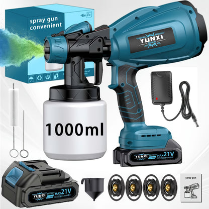 21V Cordless Paint Sprayer Gun 1000ML Container – 4 Nozzle Sizes Multiple Spray Patterns, Ergonomic Handle for Furniture Walls Fences Automotive & DIY Painting Projects, Canada
