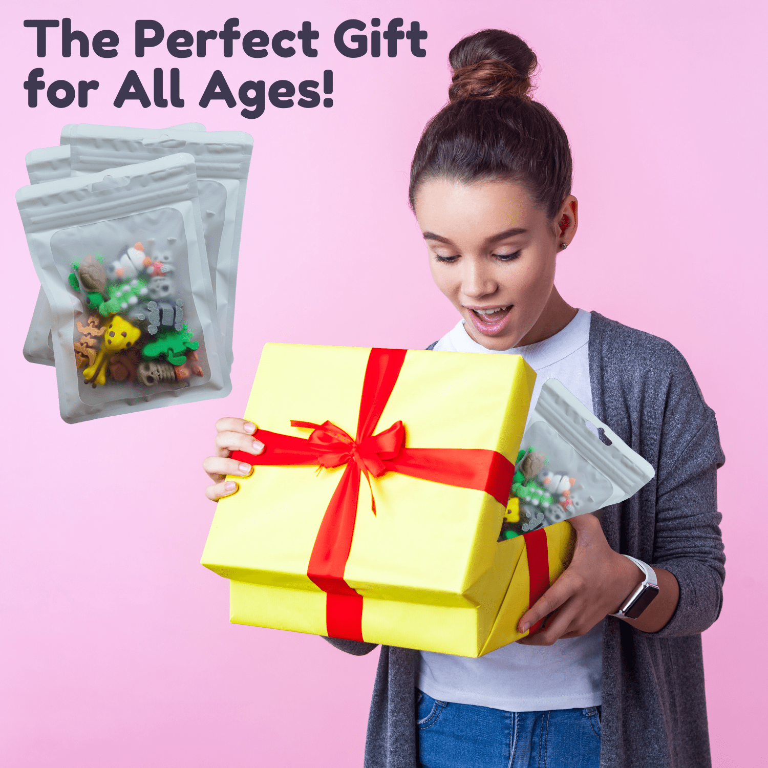 100 PCS Random Mini Fidget Toy Pack – Cute Mixed Animal & Creature Figures • 150+ Unique Models Available • New Styles Added Monthly • Fun for Kids & Adults • Party Favors, Classroom Rewards, Goodie Bags & Collecting