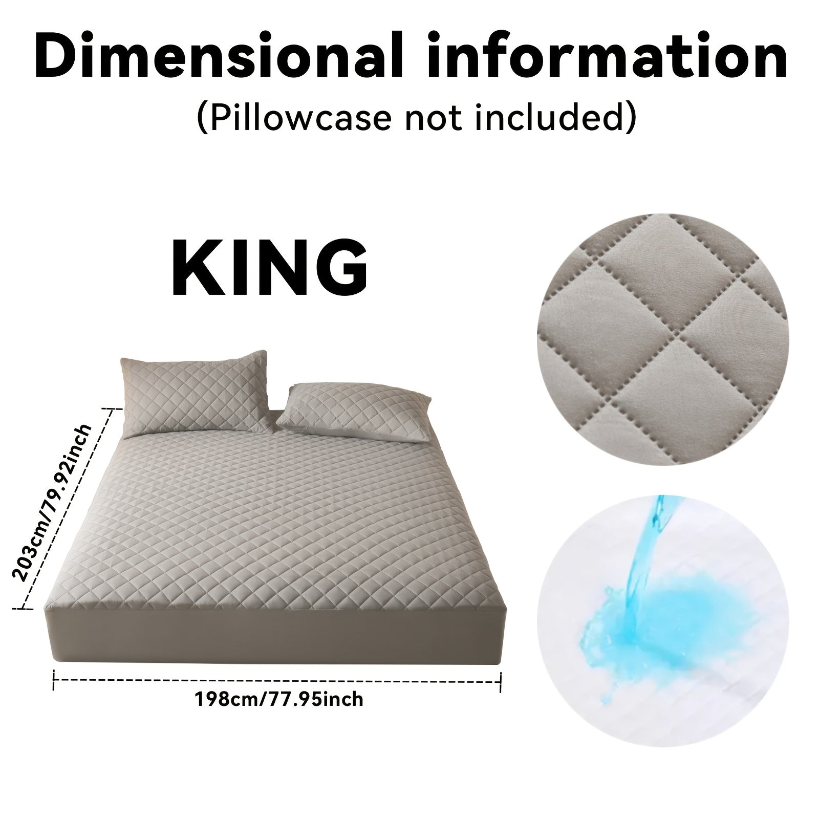 Waterproof Mattress Protector Set 2/3pcs, Thick Deep Pocket 9-15" Fitted Sheet & Pillowcase, Soft All-Season Bedding, Machine Washable – Twin Full Queen King, Multiple Colours