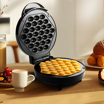 Bubble Waffle Maker 1000W Electric Stainless Steel – Non-Stick 8.4" Egg Waffle Griddle, Ready in 5 Minutes, for Ice Cream Cones, Desserts & Breakfast – Christmas Gift Idea