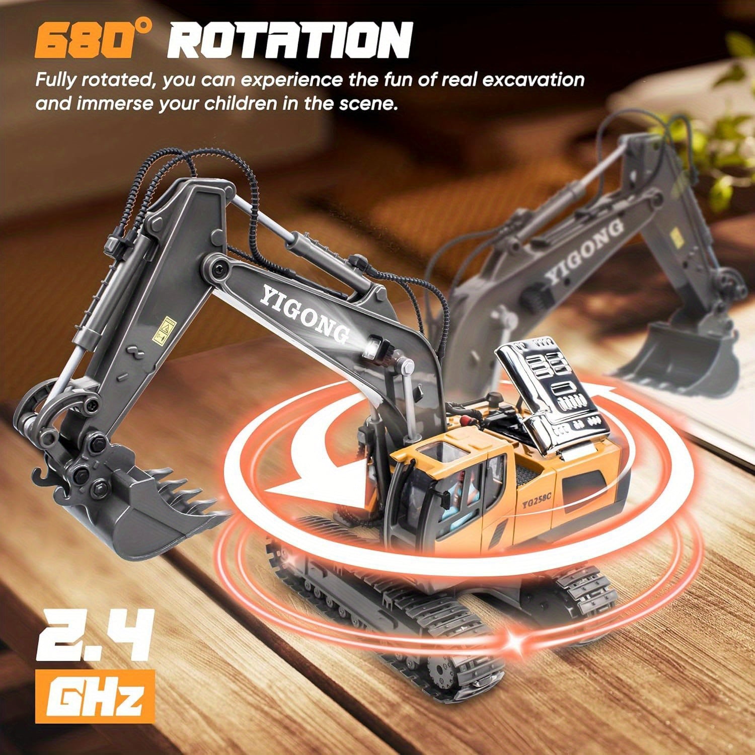 Mini Excavator Toy with And App Control, Fun Men's Toy, High-tech 11-Channel Alloy, Plastic Engineer Truck, Perfect Gift