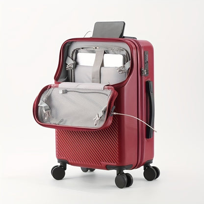 20-Inch Carry-On Trolley Suitcase with Password Lock & Spinner Wheels – Large Capacity Lightweight Boarding Luggage for Daily Travel | Unisex Design | ShopVora CA